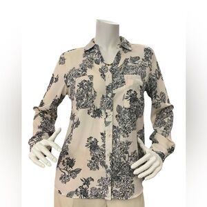 Ricki's Black Floral Top Size S